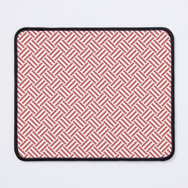 Item preview, White and Pastel Red basket weave designed and sold by pattern-archive.