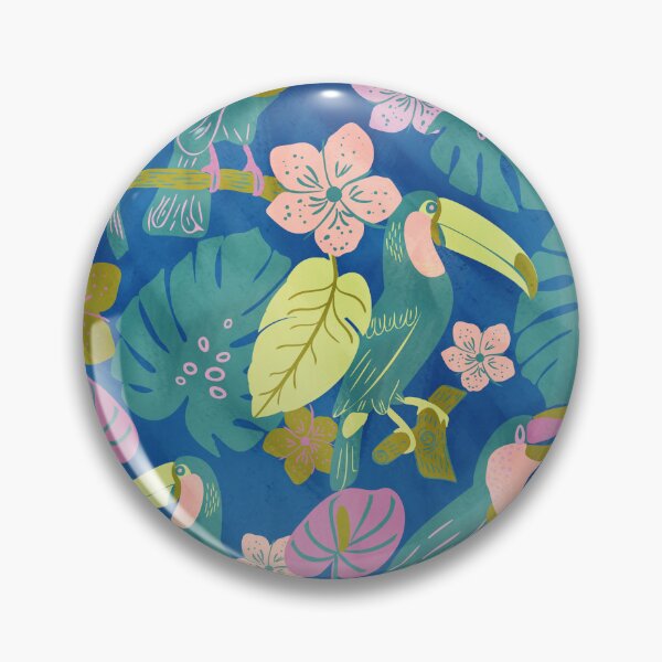 Item preview, Tropical Summer Toucan Birds in Trees designed and sold by aneladesigns.