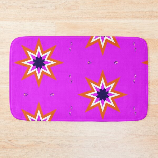 Item preview,  Bold Pink and Orange Geometric Star Design designed and sold by Tinsleybluebell.