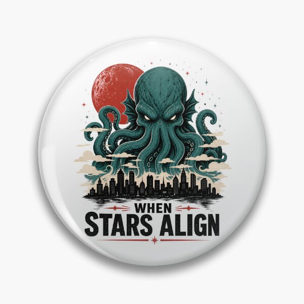 Item preview, When Stars Align Cthulhu City Skyline Cosmic Horror Moon designed and sold by Fenay Designs.
