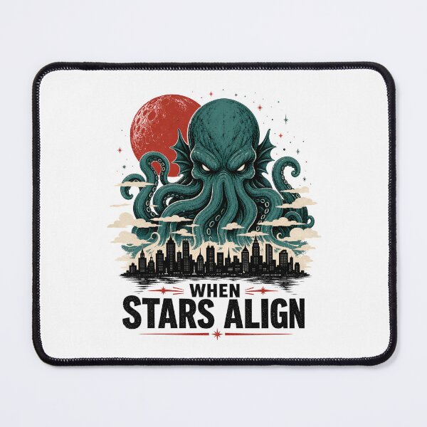 Item preview, When Stars Align Cthulhu City Skyline Cosmic Horror Moon designed and sold by Fenay Designs.