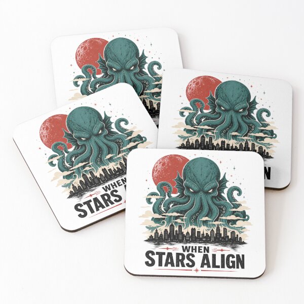 Item preview, When Stars Align Cthulhu City Skyline Cosmic Horror Moon designed and sold by Fenay Designs.