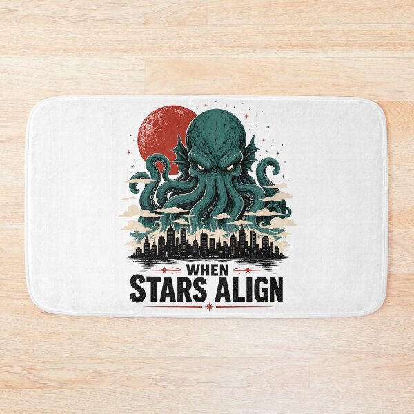 Item preview, When Stars Align Cthulhu City Skyline Cosmic Horror Moon designed and sold by Fenay Designs.