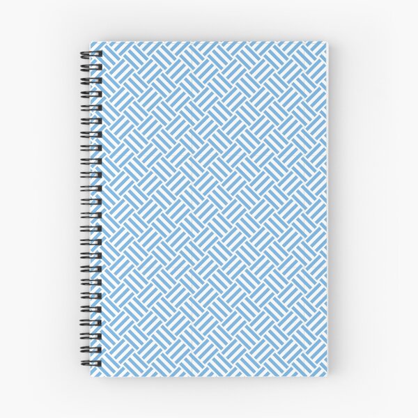 Item preview, White and Sky Blue basket weave designed and sold by pattern-archive.