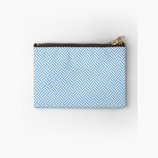 Item preview, White and Sky Blue basket weave designed and sold by pattern-archive.