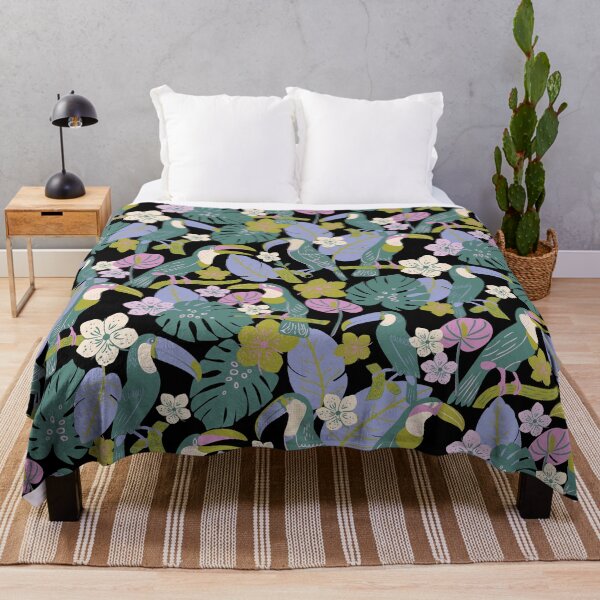 Item preview, Tropical Summer Toucan Birds in Trees designed and sold by aneladesigns.