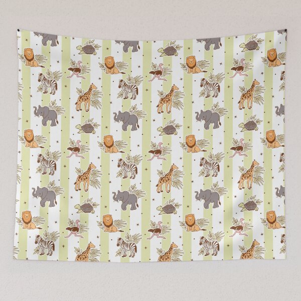 Item preview, kids safari animal pattern designed and sold by Arty and Awkward.