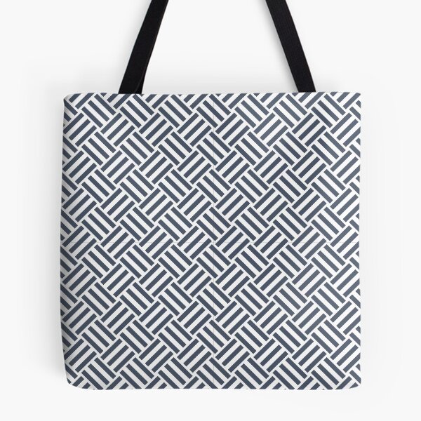 Item preview, White and Slate basket weave designed and sold by pattern-archive.