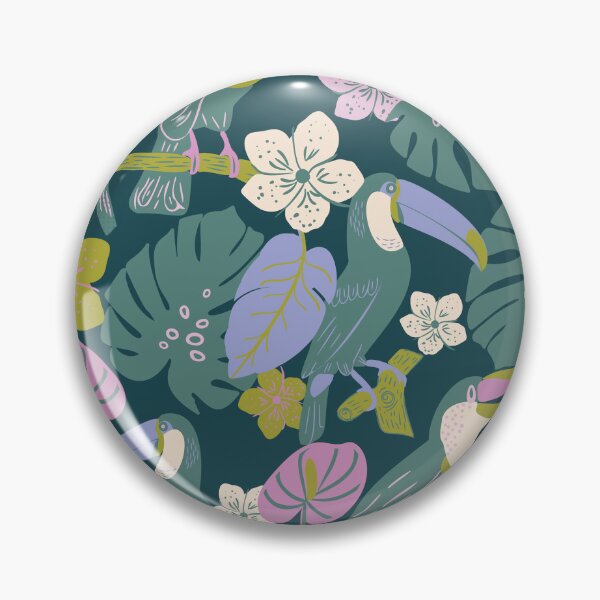 Item preview, Tropical Summer Toucan Birds in Trees designed and sold by aneladesigns.