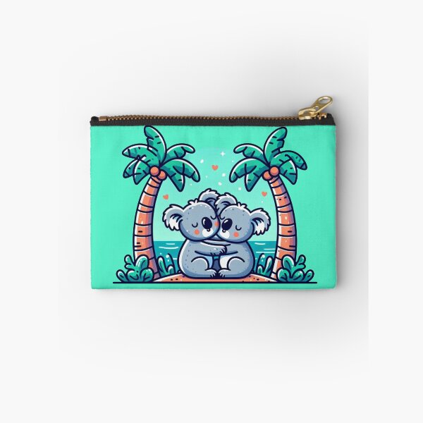 Item preview, Koala couple relaxing under palm trees by the sunny sea designed and sold by Segasprojects.