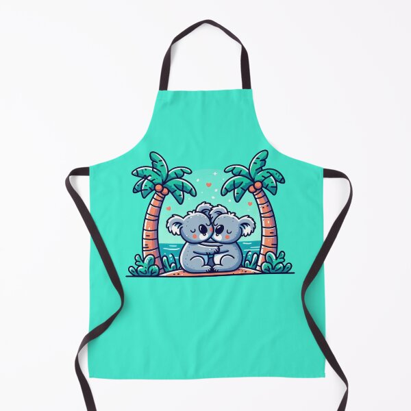Item preview, Koala couple relaxing under palm trees by the sunny sea designed and sold by Segasprojects.