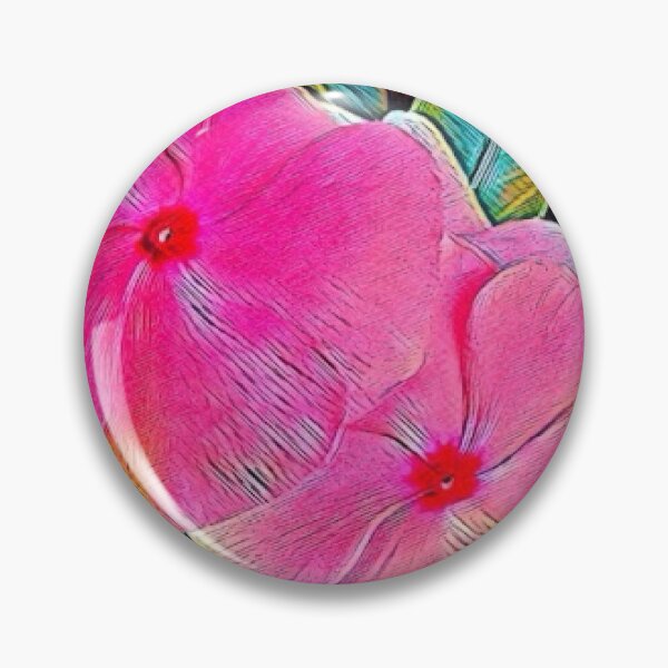 Item preview, Watercolor Rainbow Impressionist Pink Periwinkle Flower Art designed and sold by BalkanBloom.