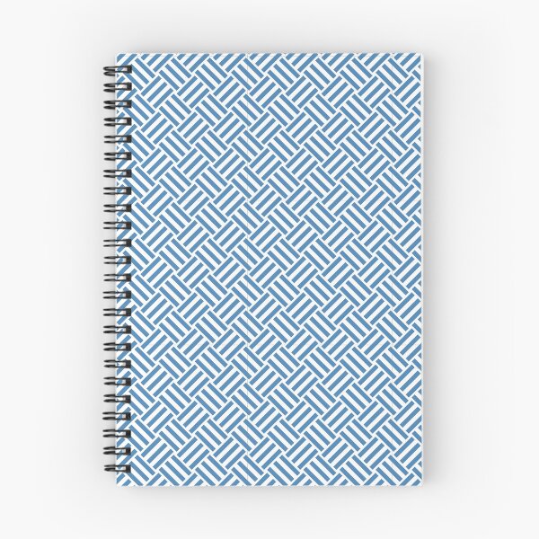 Item preview, White and Steel Blue basket weave designed and sold by pattern-archive.