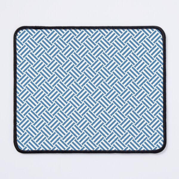 Item preview, White and Steel Blue basket weave designed and sold by pattern-archive.