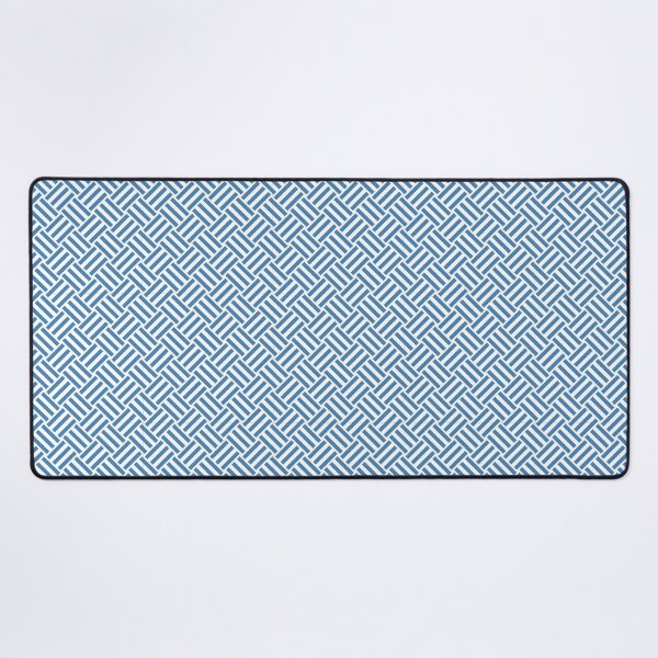Item preview, White and Steel Blue basket weave designed and sold by pattern-archive.