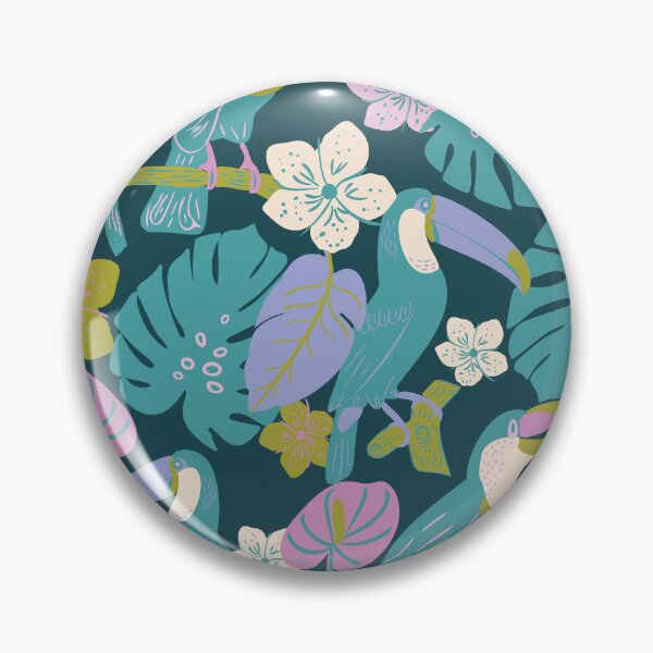 Item preview, Tropical Summer Toucan Birds in Trees designed and sold by aneladesigns.