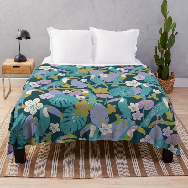 Item preview, Tropical Summer Toucan Birds in Trees designed and sold by aneladesigns.