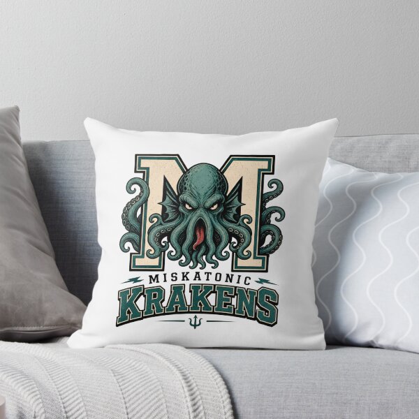 Item preview, Miskatonic Krakens Varsity Sports Logo Cthulhu Mythos Mascot designed and sold by Fenay Designs.