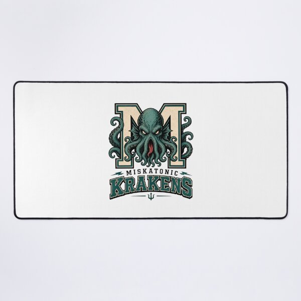 Item preview, Miskatonic Krakens Varsity Sports Logo Cthulhu Mythos Mascot designed and sold by Fenay Designs.