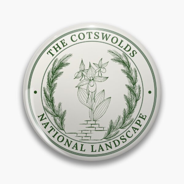 Item preview, The Cotswolds Wanderer Vintage Hand Drawn English Cottage Badge designed and sold by Digital-Thought.