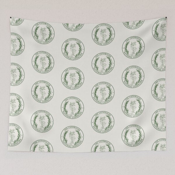 Item preview, The Cotswolds Wanderer Vintage Hand Drawn English Cottage Badge designed and sold by Digital-Thought.
