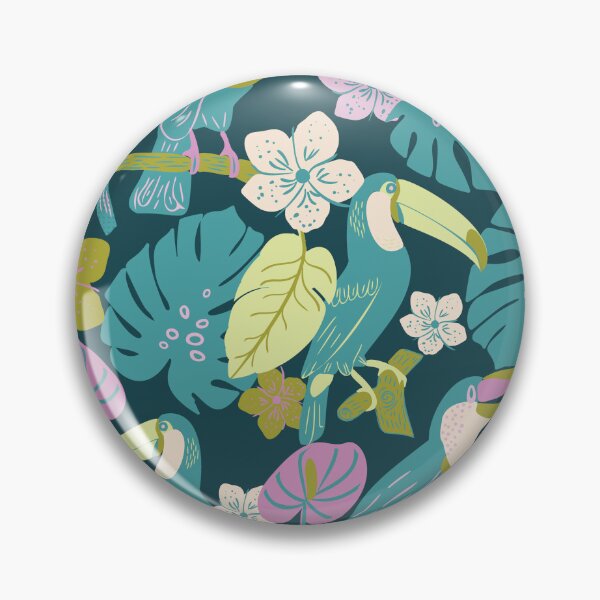 Item preview, Tropical Summer Toucan Birds in Trees designed and sold by aneladesigns.