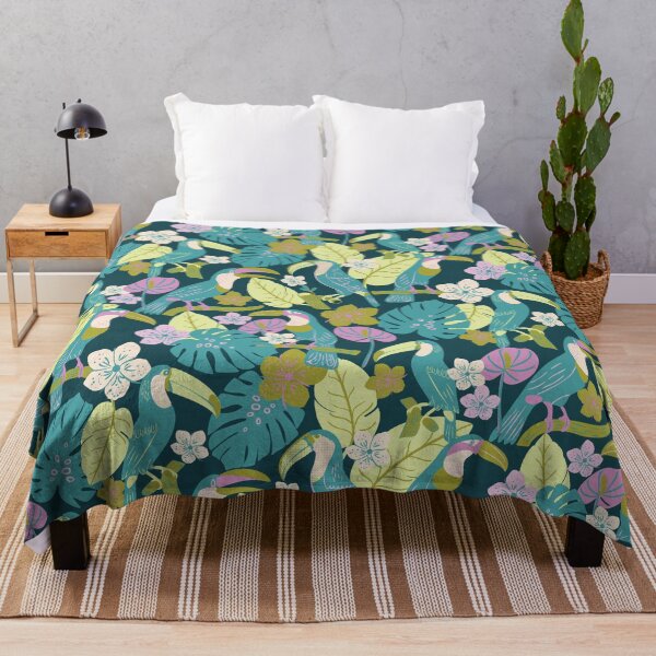 Item preview, Tropical Summer Toucan Birds in Trees designed and sold by aneladesigns.
