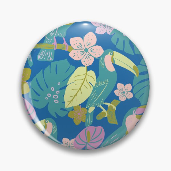 Item preview, Tropical Summer Toucan Birds in Trees designed and sold by aneladesigns.
