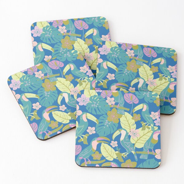 Item preview, Tropical Summer Toucan Birds in Trees designed and sold by aneladesigns.