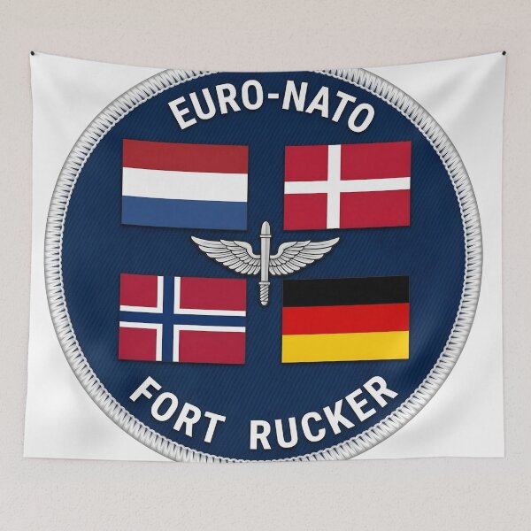 Item preview, Euro-NATO Joint Helicopter Pilot Training Program Fort Rucker Military Patch designed and sold by CharlieDesings.