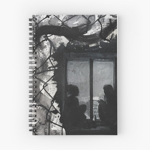 Item preview, Black and White Abstract Figurative Window Painting designed and sold by CheHojas.