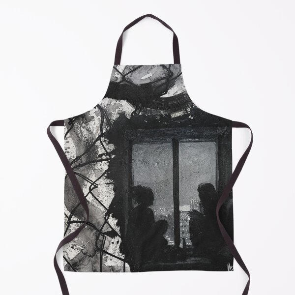 Item preview, Black and White Abstract Figurative Window Painting designed and sold by CheHojas.