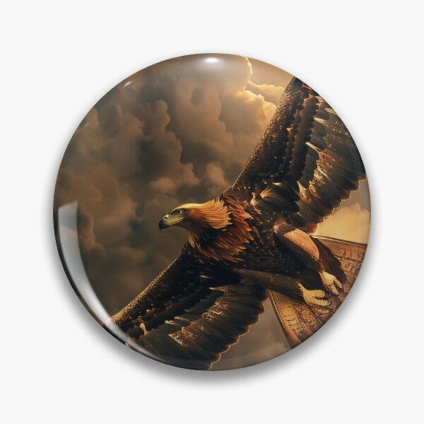 Item preview, Eagle Through Golden Storm Clouds designed and sold by QuantumDrift.