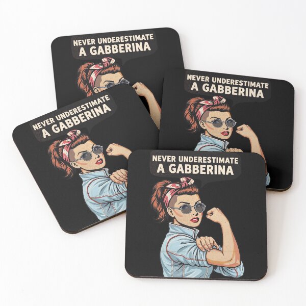 Item preview, Never Underestimate A Gabberina Hardcore Techno Girl designed and sold by SPAZE-Typo.