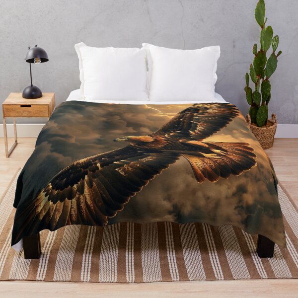Item preview, Eagle Through Golden Storm Clouds designed and sold by QuantumDrift.