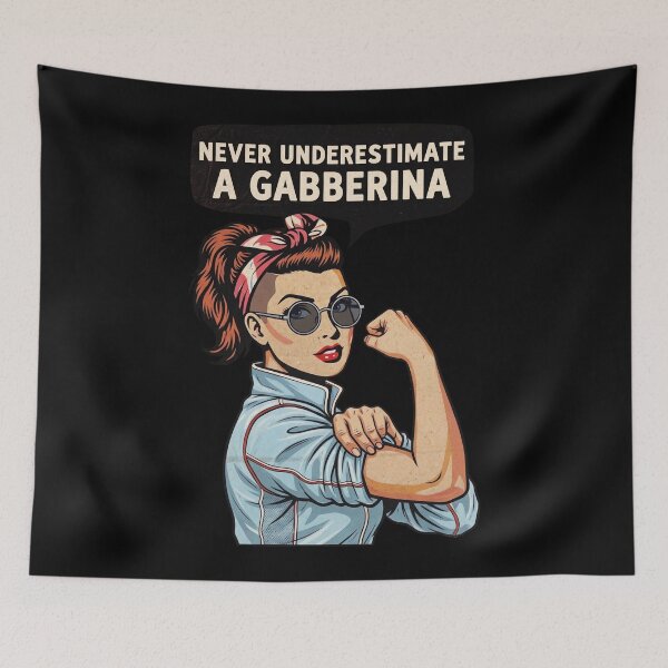Item preview, Never Underestimate A Gabberina Hardcore Techno Girl designed and sold by SPAZE-Typo.