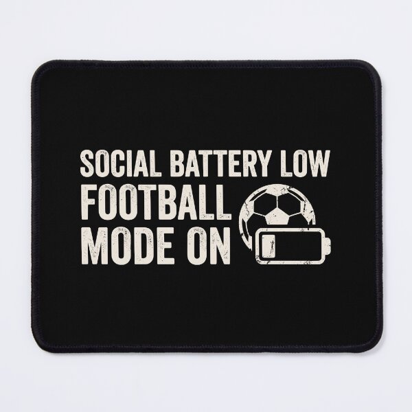 Item preview, Funny Soccer Battery Low Introvert Art JUN-287 designed and sold by noberic.