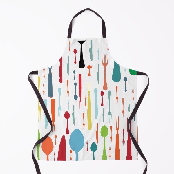 Item preview, Cute Colorful Spoon Fork Knife Pattern | Modern Kitchen Cutlery Art | Fun Food Lover Design designed and sold by Faisal  Shah.