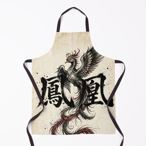 Item preview, Majestic Japanese Phoenix (Ho-o) Sumi-e & Kanji Calligraphy Design designed and sold by SakuraJapanArt.
