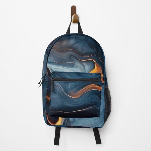 Item preview, Deep Blue Marble with Liquid Gold Veins designed and sold by LYAN-STORE.