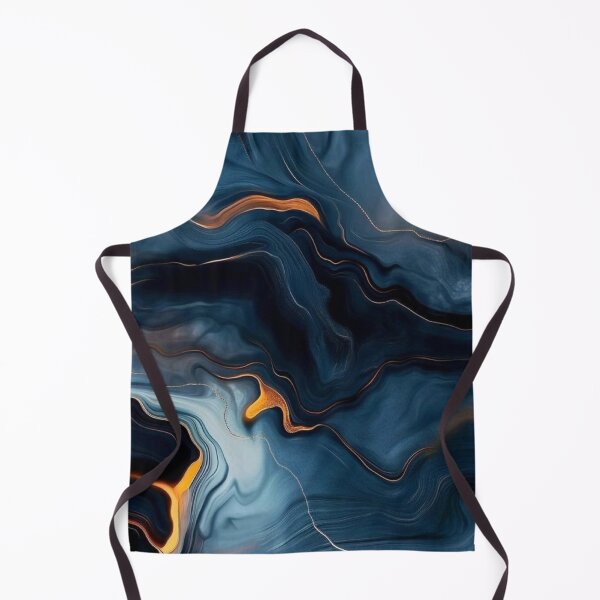 Item preview, Deep Blue Marble with Liquid Gold Veins designed and sold by LYAN-STORE.