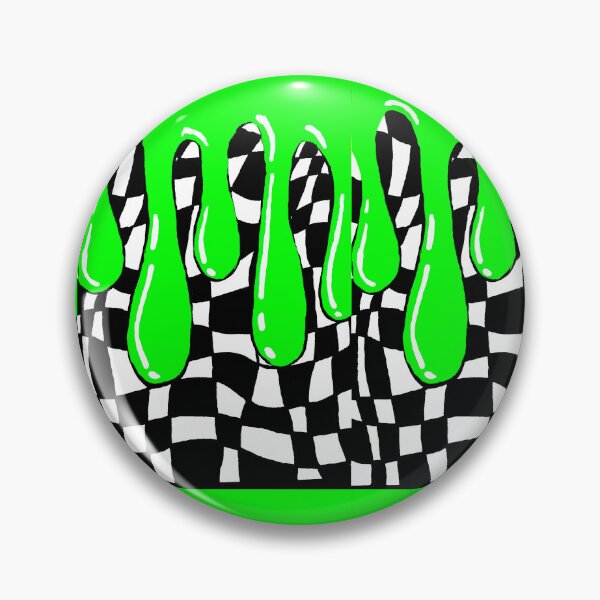 Item preview, Green Slime Warped Checkerboard  designed and sold by Chad's Fresh Art.