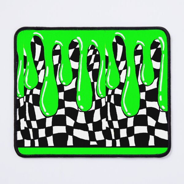 Item preview, Green Slime Warped Checkerboard  designed and sold by Chad's Fresh Art.