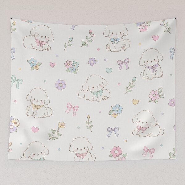 Item preview, Cute Pastel Poodle Puppy Pattern designed and sold by 0606PM.