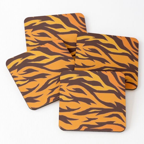 Item preview, Wild Tiger Stripes and Fire Flames Pattern designed and sold by LYAN-STORE.
