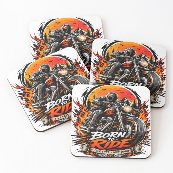 Item preview, Born to Ride Motorcycle Rider Vintage Sunset Graphic | Biker Life T-Shirt Design designed and sold by TrendyWearsuits.