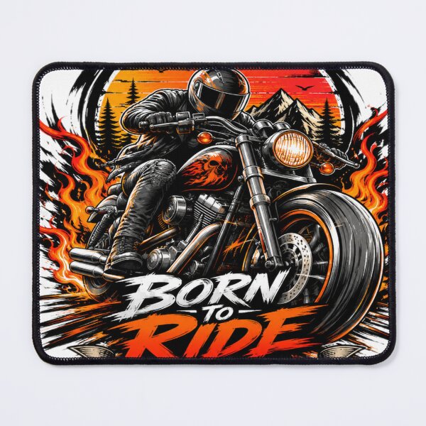 Item preview, Born to Ride Motorcycle Rider Vintage Sunset Graphic | Biker Life T-Shirt Design designed and sold by TrendyWearsuits.