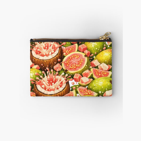 Item preview, Tropical Guava Splash Seamless Pattern – Vibrant Pink & Green Summer Fruit Design designed and sold by ITSimagination.