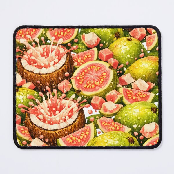 Item preview, Tropical Guava Splash Seamless Pattern – Vibrant Pink & Green Summer Fruit Design designed and sold by ITSimagination.