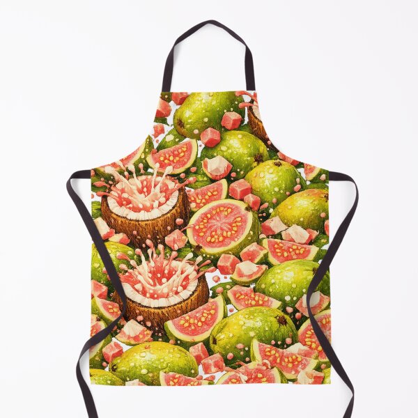 Item preview, Tropical Guava Splash Seamless Pattern – Vibrant Pink & Green Summer Fruit Design designed and sold by ITSimagination.